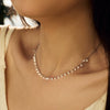 Sterling Silver 925 Geometric Clavicle Chain Necklace For Women Electroplated