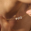 Sterling Silver Geometric Clavicle Chain Necklace For Women With Electroplating
