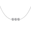 Sterling Silver Geometric Clavicle Chain Necklace For Women With Electroplating