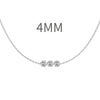 Sterling Silver Geometric Clavicle Chain Necklace For Women With Electroplating