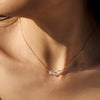 Sterling Silver Geometric Clavicle Chain Necklace For Women With Electroplating