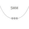 Sterling Silver Geometric Clavicle Chain Necklace For Women With Electroplating