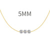 Sterling Silver Geometric Clavicle Chain Necklace For Women With Electroplating