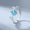 925 Sterling Silver Geometric Couple Rings Adjustable Open Band Electroplated Simple Fashion Ring Set For Women And Men