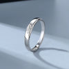 925 Sterling Silver Geometric Couple Rings Minimalist Electroplated Adjustable Open Band Ring Set For Men And Women