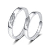 925 Sterling Silver Geometric Couple Rings Minimalist Electroplated Adjustable Open Band Ring Set For Men And Women