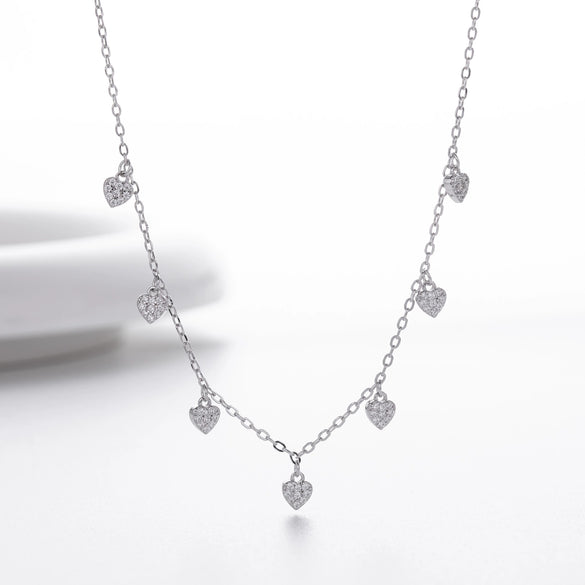 Sterling Silver Geometric Cross Chain Necklace For Women With Electroplating