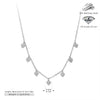 Sterling Silver Geometric Cross Chain Necklace For Women With Electroplating