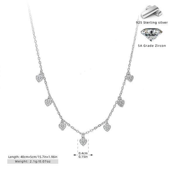 Sterling Silver Geometric Cross Chain Necklace For Women With Electroplating