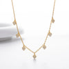 Sterling Silver Geometric Cross Chain Necklace For Women With Electroplating