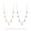 Sterling Silver Geometric Cross Chain Necklace For Women With Electroplating