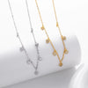 Sterling Silver Geometric Cross Chain Necklace For Women With Electroplating