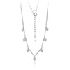Sterling Silver Geometric Cross Chain Necklace For Women With Electroplating