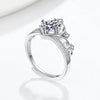 Sterling Silver Geometric Crown Ring For Women Adjustable Open Band Electroplated Proposal Couple Ring