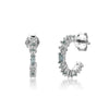 925 Sterling Silver Geometric Cshaped Electroplated Platinum Or 18K Gold Unisex Earrings