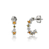 925 Sterling Silver Geometric Cshaped Electroplated Platinum Or 18K Gold Unisex Earrings