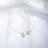 Sterling Silver Geometric Diamond Cut Out Palm Pendant Necklace For Women