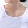 Sterling Silver Geometric Diamond Cut Out Palm Pendant Necklace For Women