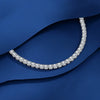 Sterling Silver Geometric Diamond Tennis Bracelet Unisex