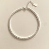 Sterling Silver Geometric Diamond Zircon Bracelet