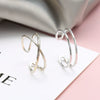 Sterling Silver Geometric Doubleband Open Ring For Women With Adjustable Fit And Electroplated Finish
