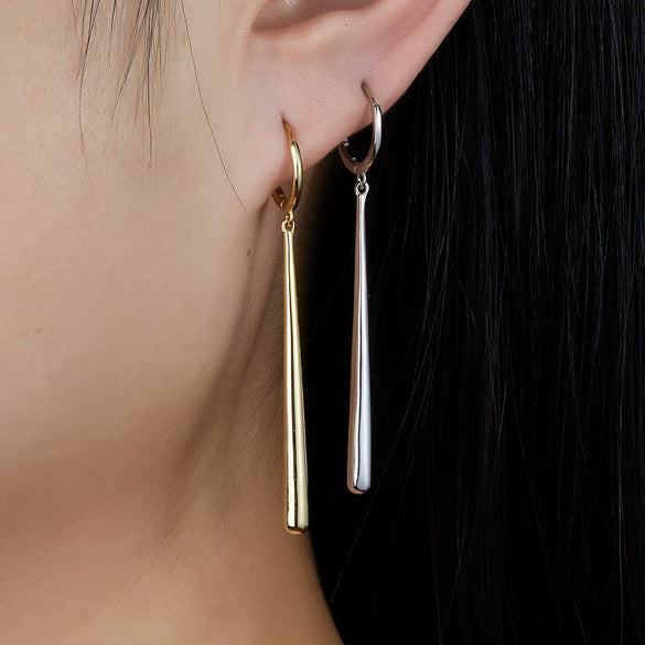 225 Sterling Silver Geometric Earrings Electroplated