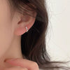 925 Sterling Silver Geometric Earrings With Electroplating Treatment And Letters Numbers Text Pattern