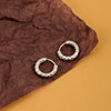 Sterling Silver Geometric Electroplated Women's Earrings