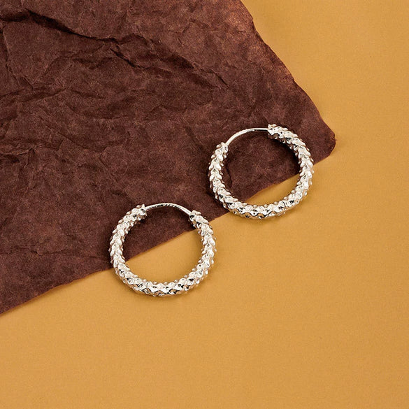 Sterling Silver Geometric Electroplated Women's Earrings