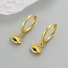 925 Sterling Silver Geometric Evil Eye Earrings For Women With Electroplated Fashion Design