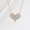925 Sterling Silver Geometric Four Leaf Clover Heart Necklace Light Luxury Fashion Collarbone Chain For Women