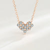 925 Sterling Silver Geometric Four Leaf Clover Heart Necklace Light Luxury Fashion Collarbone Chain For Women