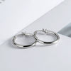 Sterling Silver 925 Geometric Hollow Ring Circle Earring With Electroplating