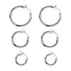Sterling Silver 925 Geometric Hollow Ring Circle Earring With Electroplating
