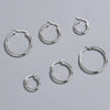 Sterling Silver 925 Geometric Hollow Ring Circle Earring With Electroplating