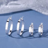 925 Sterling Silver Geometric Large Hoop Earrings For Women Elegant Fashion Electroplated Statement Ear Rings