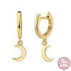 925 Sterling Silver Geometric Long Pendant Earrings With Heart Shape Flower Cartoon Characters Wave Star Shape Animal Zodiac Letters Numbers Text Patterns
