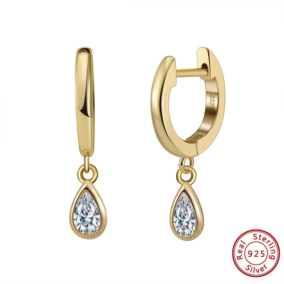 925 Sterling Silver Geometric Long Pendant Earrings With Heart Shape Flower Cartoon Characters Wave Star Shape Animal Zodiac Letters Numbers Text Patterns