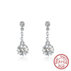925 Sterling Silver Geometric Long Pendant Earrings With Heart Shape Flower Cartoon Characters Wave Star Shape Animal Zodiac Letters Numbers Text Patterns