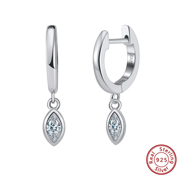 925 Sterling Silver Geometric Long Pendant Earrings With Heart Shape Flower Cartoon Characters Wave Star Shape Animal Zodiac Letters Numbers Text Patterns