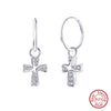 925 Sterling Silver Geometric Long Pendant Earrings With Heart Shape Flower Cartoon Characters Wave Star Shape Animal Zodiac Letters Numbers Text Patterns