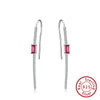 925 Sterling Silver Geometric Long Pendant Earrings With Heart Shape Flower Cartoon Characters Wave Star Shape Animal Zodiac Letters Numbers Text Patterns