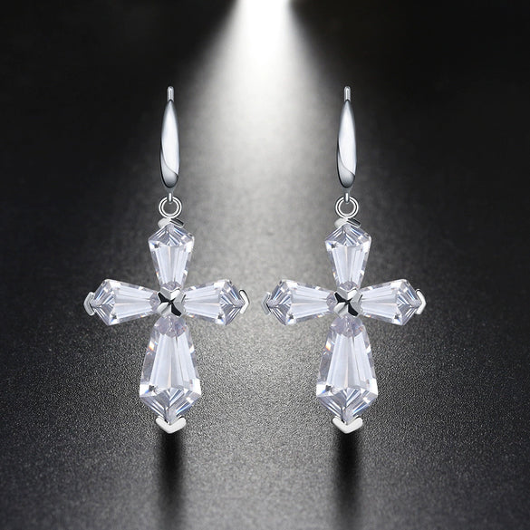 925 Sterling Silver Geometric Long Pendant Earrings With Heart Shape Flower Cartoon Characters Wave Star Shape Animal Zodiac Letters Numbers Text Patterns