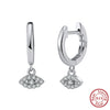 925 Sterling Silver Geometric Long Pendant Earrings With Heart Shape Flower Cartoon Characters Wave Star Shape Animal Zodiac Letters Numbers Text Patterns