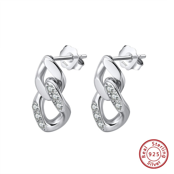 925 Sterling Silver Geometric Long Pendant Earrings With Heart Shape Flower Cartoon Characters Wave Star Shape Animal Zodiac Letters Numbers Text Patterns