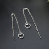 925 Sterling Silver Geometric Long Pendant Earrings With Heart Shape Flower Cartoon Characters Wave Star Shape Animal Zodiac Letters Numbers Text Patterns