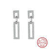 925 Sterling Silver Geometric Long Pendant Earrings With Heart Shape Flower Cartoon Characters Wave Star Shape Animal Zodiac Letters Numbers Text Patterns