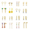 925 Sterling Silver Geometric Long Pendant Earrings With Heart Shape Flower Cartoon Characters Wave Star Shape Animal Zodiac Letters Numbers Text Patterns
