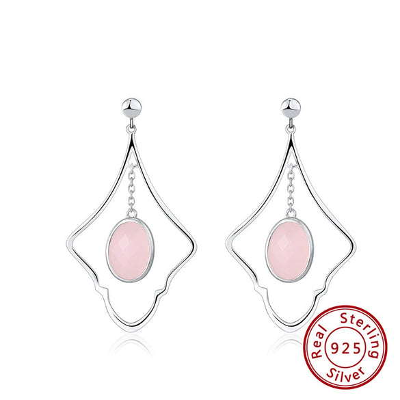 925 Sterling Silver Geometric Long Pendant Earrings With Heart Shape Flower Cartoon Characters Wave Star Shape Animal Zodiac Letters Numbers Text Patterns