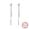 925 Sterling Silver Geometric Long Pendant Earrings With Heart Shape Flower Cartoon Characters Wave Star Shape Animal Zodiac Letters Numbers Text Patterns